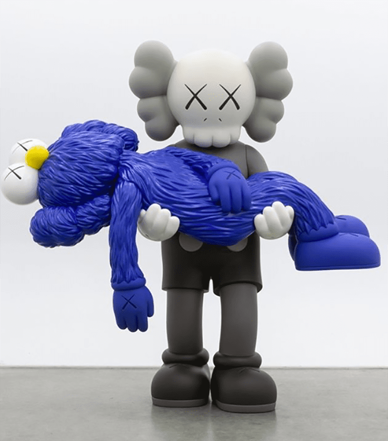 Kaws 的雕塑。 ?Kaws 通過 Instagram
